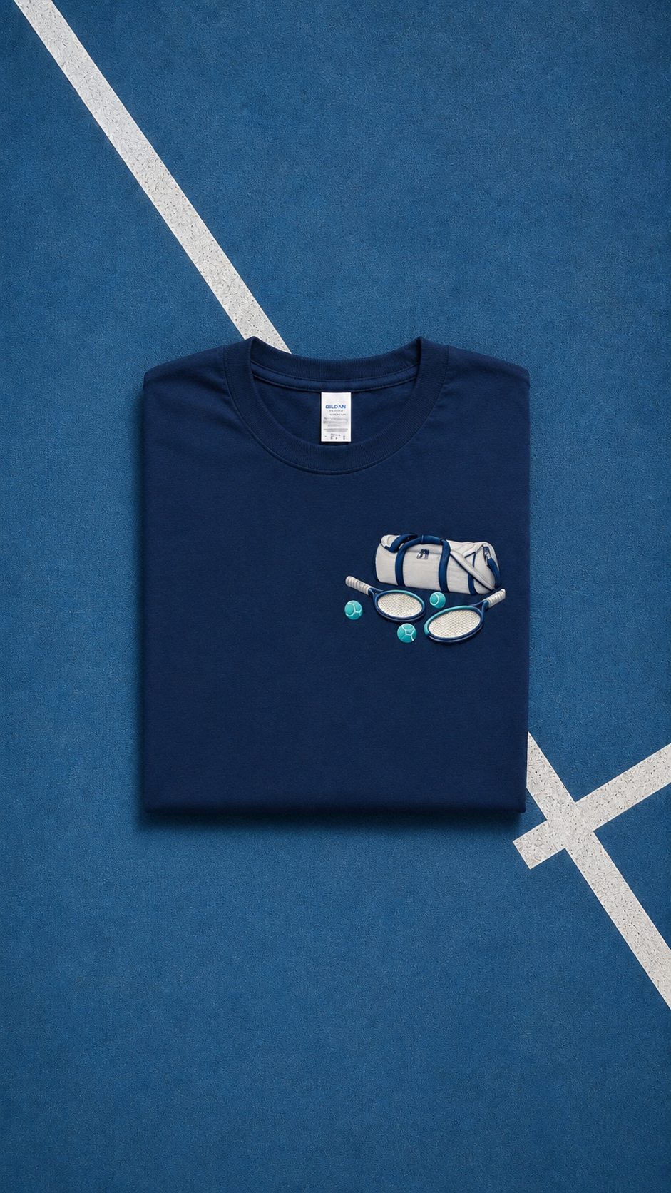 T-shirt THYMOS Bleu foncé – 100 % Coton | Force • Courage • Honneur