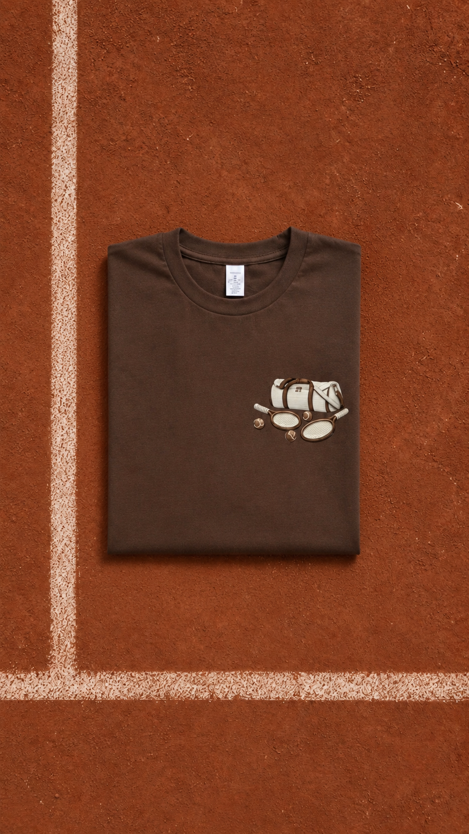 T-shirt THYMOS Marron – 100 % Coton | Force • Courage • Honneur