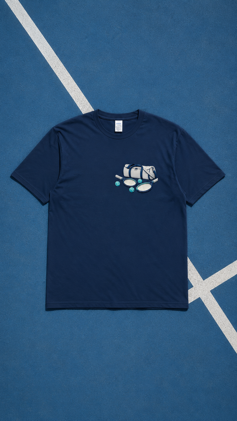 T-shirt THYMOS Bleu foncé – 100 % Coton | Force • Courage • Honneur